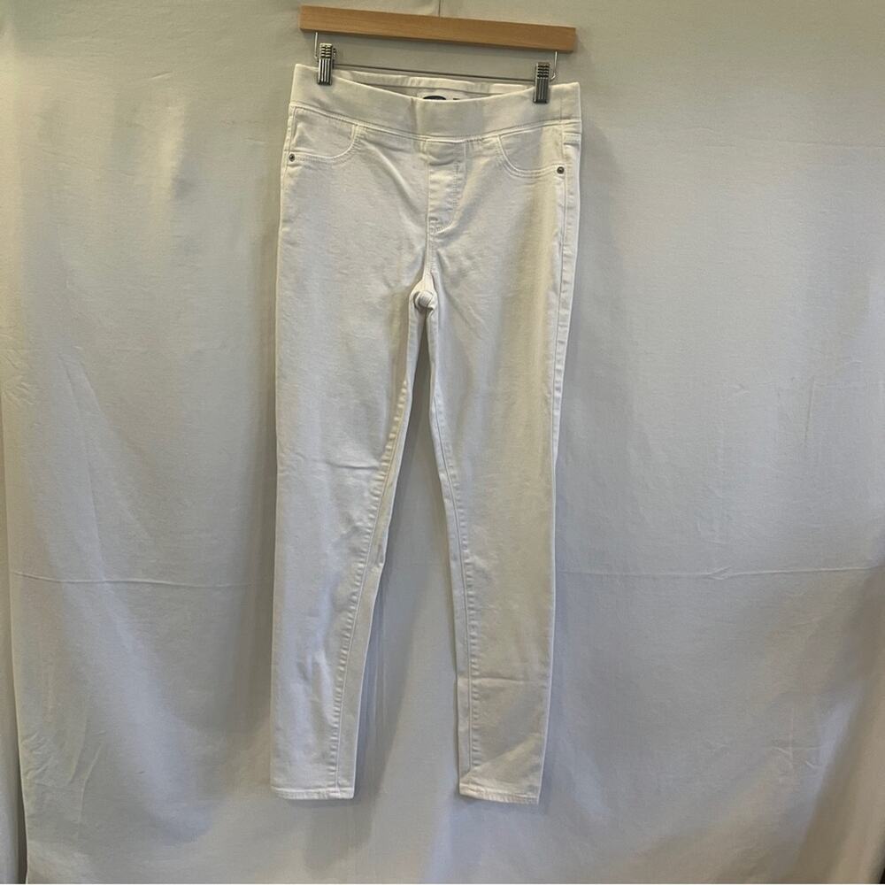Old Navy Rockstar Jeggings Womens Size 6 White Cream Stretch Faux Front Pockets